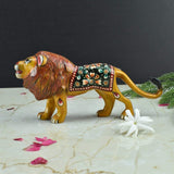 Hand-Enamelled in Metal Meenakari Lion - Vintage Gulley