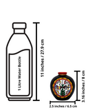 Warli Hand-Painted Terracotta Pot - Black