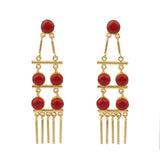 Semi-Precious Stone Ethnic Earrings for Women and Girl - Vintage Gulley