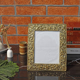 Metal Designer Photo Frame Antique Gold 6×7 Inch - Vintage Gulley