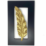 Brass Plated Wall Hanging Leaf Frame - Set of 3 - Vintage Gulley