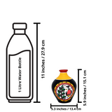 Warli Hand-Painted Terracotta Pot - Black