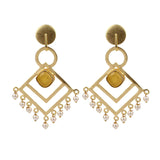 Semi-Precious Stone Ethnic Earrings for Women and Girl - Vintage Gulley