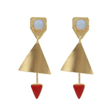 Semi-Precious Stone Ethnic Earrings for Women and Girl - Vintage Gulley