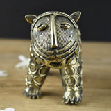 Brass Dhokra Bear Figurine - Vintage Gulley