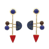 Semi-Precious Stone Ethnic Earrings for Women and Girl - Vintage Gulley
