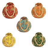 Women's Ethnic Rajasthani Potli Bag - Set of 5 - Vintage Gulley