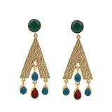 Semi-Precious Stone Ethnic Earrings for Women and Girl - Vintage Gulley