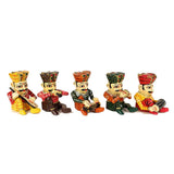 Wooden Rajasthani Musician - Set of 5 - 4 Inches - Vintage Gulley