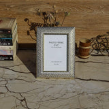 White Design Photo Frame with Stand - 4" x 6" (Vertical) - Vintage Gulley