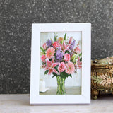 White Photo Frame with Stand - 4" x 6" (Vertical) - Vintage Gulley