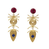 Semi-Precious Stone Ethnic Earrings for Women and Girl - Vintage Gulley