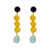 Semi-Precious Stone Ethnic Earrings for Women and Girl - Vintage Gulley