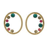 Semi-Precious Stone Ethnic Earrings for Women and Girl - Vintage Gulley