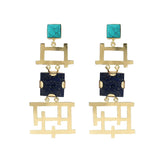 Semi-Precious Stone Ethnic Earrings for Women and Girl - Vintage Gulley