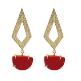 Semi-Precious Stone Ethnic Earrings for Women and Girl - Vintage Gulley