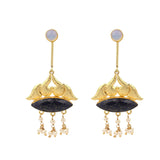 Semi-Precious Stone Ethnic Earrings for Women and Girl - Vintage Gulley