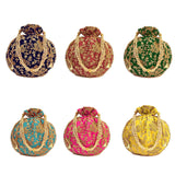 Women's Ethnic Rajasthani Potli Bag - Set of 6 - Vintage Gulley