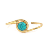Women's Stone Gold Plated Stone Bracelet Kada for Women - Vintage Gulley