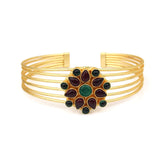 Women's Adjustable Gold Plated Stone Bracelet Kada for Women - Vintage Gulley