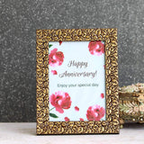 Golden Leaves Photo Frame with Stand - 5" x 7" (Vertical) - Vintage Gulley