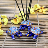 Metal Meenakari Tortoise Agarbatti Stand Tortoise for Pooja Set of 3 - Vintage Gulley