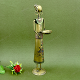 Wrought Iron Lady Figure Tealight Holder