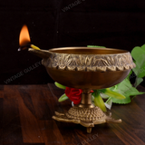 Brass Kuber Diya On Tortoise