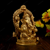 Brass Lord Ganesha Idol for Pooja Home Decorative Showpiece