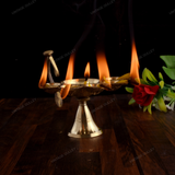 Brass Panch Aarti Diya -Medium
