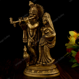 Brass Radha Krishna Idol for Showpiece I Pooja I Mandir I Home Decorative