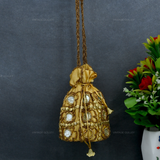 Rajasthani Potli Bag Mirrorwork - Beige