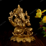 Brass Ganesha for Pooja and Home Decorative (Kamal Ganesha)