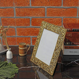 Metal Designer Photo Frame Antique Gold 6×7 Inch - Vintage Gulley