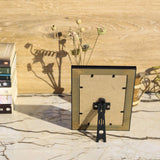 Brown Square Design Photo Frame with Stand - 4" x 6" (Vertical) - Vintage Gulley