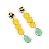 Semi-Precious Stone Ethnic Earrings for Women and Girl - Vintage Gulley