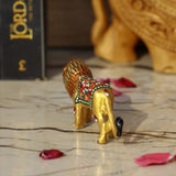 Metal Meenakari Lion - Large - Vintage Gulley