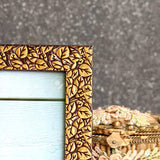 Golden Leaves Photo Frame with Stand - 5" x 7" (Horizontal) - Vintage Gulley