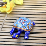 Metal Meenakari Tortoise Agarbatti Stand Tortoise for Pooja Set of 3 - Vintage Gulley