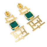Semi-Precious Stone Ethnic Earrings for Women and Girl - Vintage Gulley