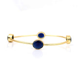 Women's Stone Gold Plated Stone Bracelet Kada for Women - Vintage Gulley