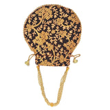 Women's Ethnic Rajasthani Potli Bag - Black - Vintage Gulley