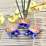 Metal Meenakari Tortoise Agarbatti Stand Tortoise for Pooja Set of 3 - Vintage Gulley