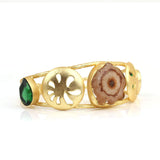 Women's Stone Gold Plated Stone Bracelet Kada for Women - Vintage Gulley