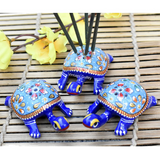 Metal Meenakari Tortoise Agarbatti Stand Tortoise for Pooja Set of 3 - Vintage Gulley