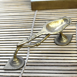 Brass Pooja Oil Jyot Diya with Handle - Vintage Gulley