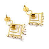 Semi-Precious Stone Ethnic Earrings for Women and Girl - Vintage Gulley