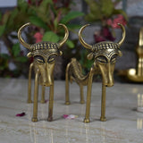 Brass Tribal Antique Cow - Vintage Gulley