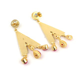 Semi-Precious Stone Ethnic Earrings for Women and Girl - Vintage Gulley