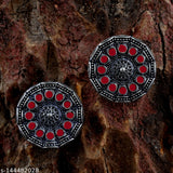 OXIDISES CIRCULAR STUD EARRING